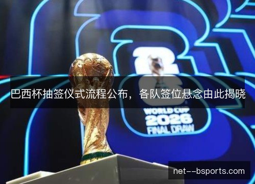 巴西杯抽签仪式流程公布，各队签位悬念由此揭晓